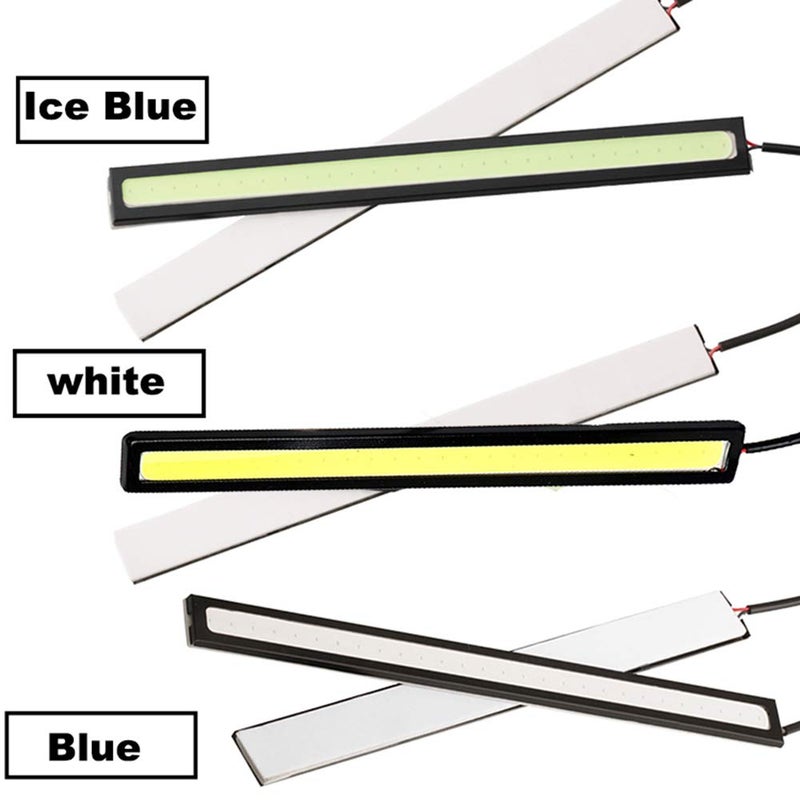 YSY 17cm Universal Car Trucks Daytime Running Light Lamp Super Bright 12V Waterproof LED Strips COB DRL Car Led Fog Light (Ice Blue) - Image 4